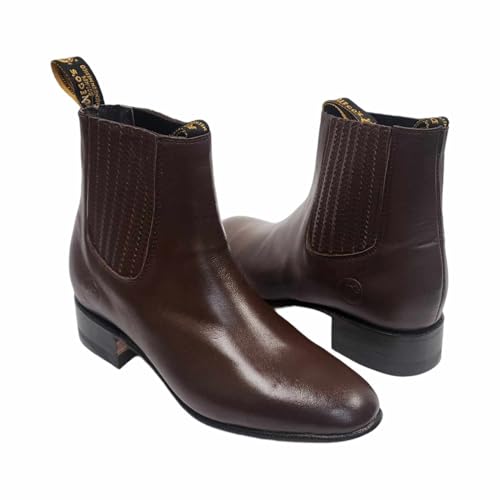Charro Ankle Boots Genuine Napa Leather Botin Charro Tradicional Mexicano