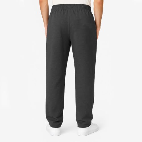 Boys' Baggy Sweatpants Straight Leg,Drawstring Waist Wide Leg Sweatpants Casual Loose Fleece Lined Joggers3