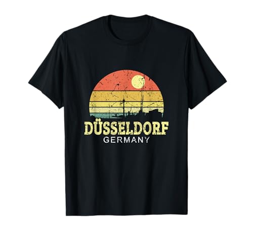 Camiseta retro vintage Skyline de Düsseldorf City regalo Camiseta