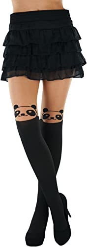 Image of ToBeInStyle Women's Cute Thigh High Printed Character Tights