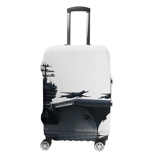 Aircraft Carrier Printed Luggage Cover Protector, Fits 18-32 Inch Luggage