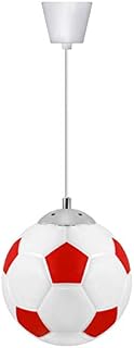Long Life Lamp Company Novelty Football Ceiling Light Shade Pendant Red and White E27 Bulb Fitting M0069