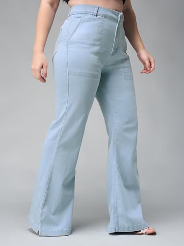 Image of Miss Chase A+ Women's Bootcut High Rise Regular Length Stretchable Denim Jeans