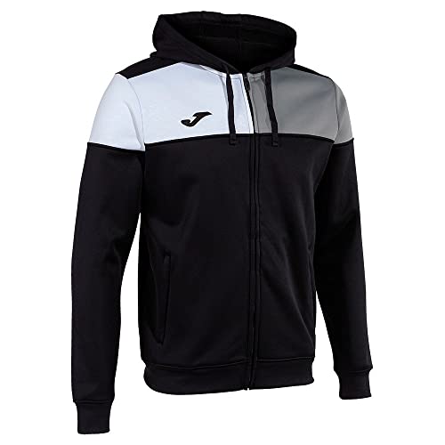 Chaqueta Joma con capucha Crew V para hombre con cremallera frontal y puños elásticos