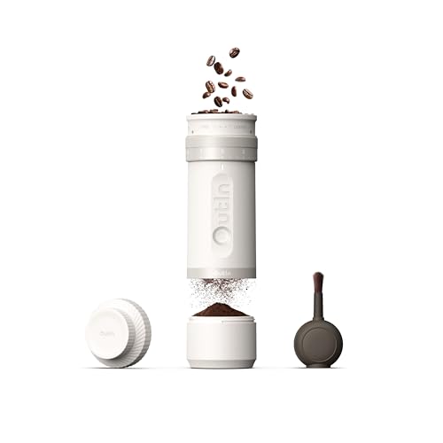 OutIn Fino Portable Electric Coffee Grinder,Adjustable Coffee Bean Grinder with 28 Precise Grind Setting,One-Button Burr Coffee Grinder with Fast‑Charge Battery, Auto‑Stop & Clog‑Protection