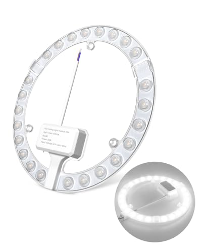 DoRight 24W Module Anneau LED avec Support Magnétique Retrofit Blanc Froid 6000k Kit de Conversion pour Plafonniers et Appliques Murales Remplacement de La...
