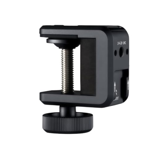 Abrazadera C para fotografía ajustable de aluminio con rosca 1/4 para zapata de cámara