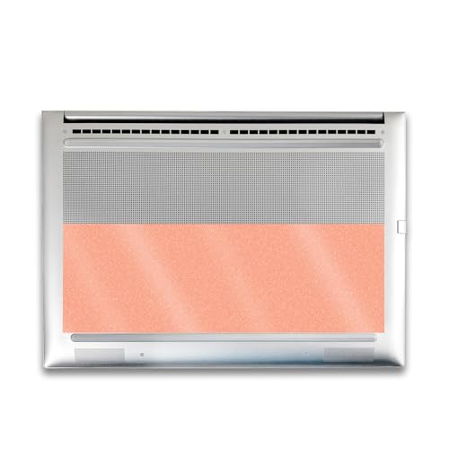 Image of Glossy Glitter Gaming Skin Compatible with HP Envy x360 16 inch (2023) - Solid Peach - Premium 3M Vinyl Protective Wrap Decal Cover - Easy to Apply | Crafted in The USA by MightySkins