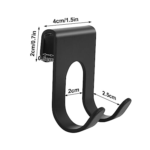 Naapesi 2 Stück Rasierer Halterung für Stecke, Rasierer Halter Haken aus Edelstahl, Wasserdicht Selbstklebende Rasiererhalte, Rasierhaken Ohne Bohren für Badezimmer und Küche Organisieren(Schwarz)