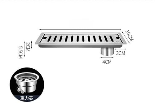 Drain de sol rectangulaire en acier inoxydable 50cm pour douche italienne