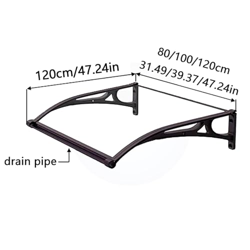 Auvent de porte d'entrée en polycarbonate robuste et élégant pour façade - 7