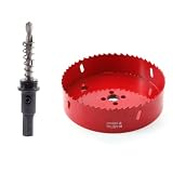 130 mm Hole Saw, TUNEZ® M42 Bi-Metal Hole Cutter Set with Hexagon Arbor and Centring Metal Drill Bits Holesaw Kit for Wood Metal Plasterboard Iron Sheet Pipe Plastic 130 MM, 5-1/8"