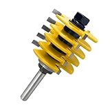 Adjustable 3 Teeth Finger Joint Tenon Milling Cutter, Industrial Grade Router Bit for Wood Tool 1piece(12mm)