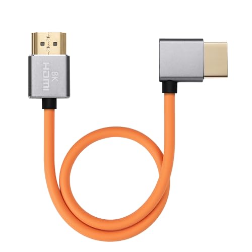 Eonvic 8K HDMI 2.1 �V���R���P�[�u�� 48Gbps ������ 8K@60Hz 4K@120Hz�Ή� Sony CineAltaV2 Z CAM E2-F8�p Canon EOS R5 C�J�����p PS5 Pro/Xbox Orange 1�t