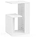 WOHNLING Mesa Auxiliar WL5.696 Sofá Cantilever de Madera Blanca de 35x29,5x60 cm de diseño | Mesita pequeña Moderna | Pequeña Mesa de café Cuadrada | Sofá Mesa Alta | Mesa Estrecha Sala de Estar