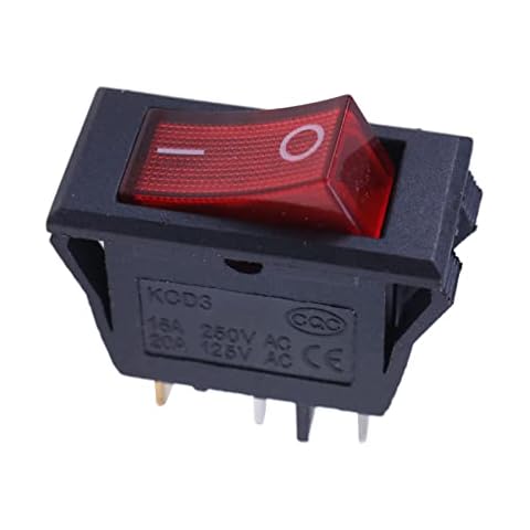 WQSING Rocker Switch On-Off 20A 125V Compatible with Delta 1320151 1340646 Bench Grinder Belt Disc Sander 23-580 23-589 23-592 23-640 23-645 23-660 23-665 23-680 23-700 23-840 23-880 23-980 Cover