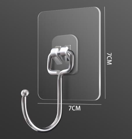 Miniatura 3 de ALLFONDO - Ganchos adhesivos grandes de 44 libras (máximo), paquete de 12, ganchos de pared impermeables a prueba de óxido de acero inoxidable para