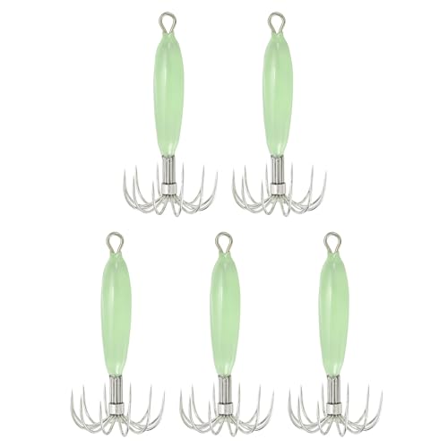 PATIKIL 12g Luminous Squid Jig Hooks