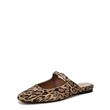 Naturalizer Womens Apple Mule Dark Brown Leopard 8.5 M
