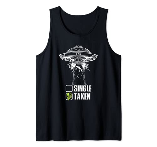 Single Or Taken Funny Alien UFO Aesthetic Camiseta sin Mangas