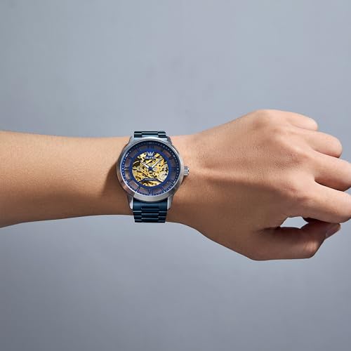 Image of OLEVS Mens Skeleton Watches Automatic Self Winding Mechanical Designer Luxury Dress Stainless Steel Waterproof Original Wrist Watches for Men