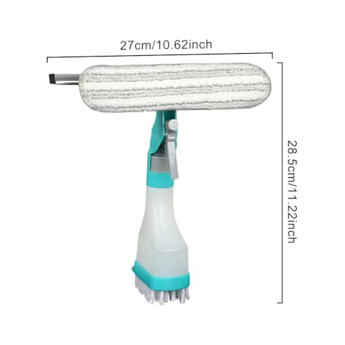 Image of 4 in 1 Window Cleaning Kit, Professional Window Vacuum Squeegee with Spray Bottle, Window Cleaner Brush Tools for Shower Wall Mirror Glass Car Windshield Countertop