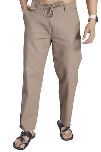 Image of DIVISIVE Men's Relaxed Fit Cotton Linen Blend Trousers