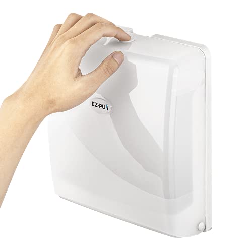 Image of EZbrnd Wall Mount SLIMFOLD Hand Towel Dispenser for Kitchen /Washroom /Office /RV /Airbnb, Pearl White, 3210-EZ