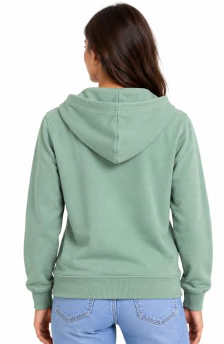 Image of SANE ORIGINALS Women's Cotton Blend Fleece Zip Up Hoodie Sweatshirt, Warm Winter Full Zip Jacket with Kangaroo Pockets