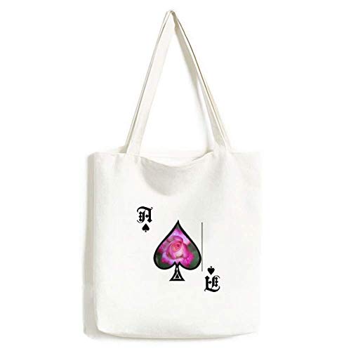 Sac à main rose pliable motif as de pique pour vos sorties