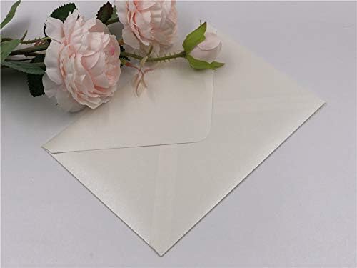 Miniatura 4 de 25 sobres de marfil perla A7, 5.35 x 7.7 pulgadas, perfectos para tarjetas de invitación de boda de 5 x 7, felicitación de cumpleaños, invitación
