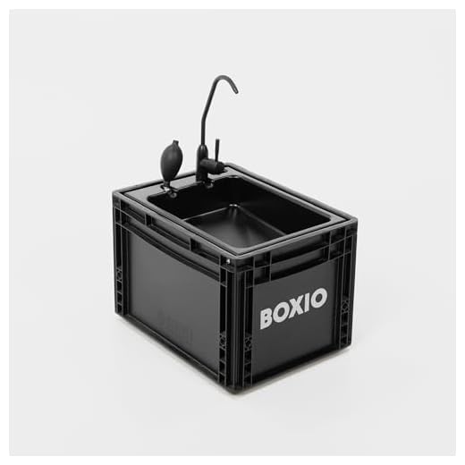 BOXIO - WASH: Portable Sink - Convenient Camping Sink Solution! Compact with Unique Design, Separate Canister, Lightweight Mobile Sink for Garden/Camping/Outdoor Events/Gatherings/Worksite/RV/Indoor