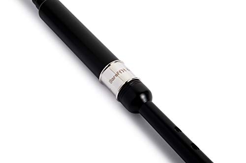 Barefoot Bagpiper Long Bagpipe Practice Chanter 20.5 in, full size hole spacing, Nickel Plated Engraved Ferrule. Breathable Black Case. Bagpipes for Beginners Adult, 2 Bagpipe Practice Chanter Reeds