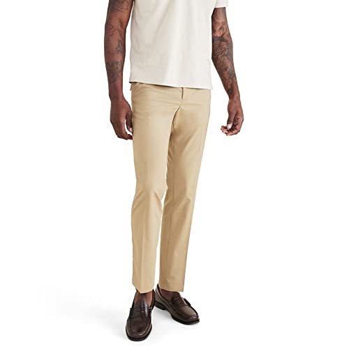 DOCKERS Mens Signature Go Slim Fit Khaki Smart 360 Tech Pants