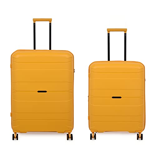 Image of it luggage Momentous Mango Yellow Set of 2-Large & Medium-28 & 24 inches Expandable Polypropylene Hardsided with TSA Lock & Wet Pouch Inside 8 Wheel Trolley Bag