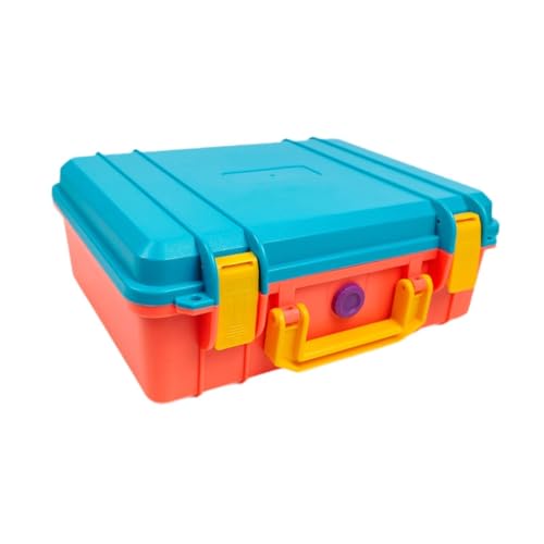Boîte à outils étanche rigide de rangement verrouillable bleue