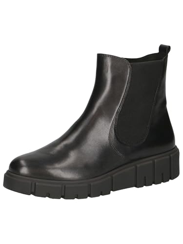 CAPRICE Damen Chelsea Boots mit Reißverschluss Elegant, Schwarz (Black Nappa), 38 EU