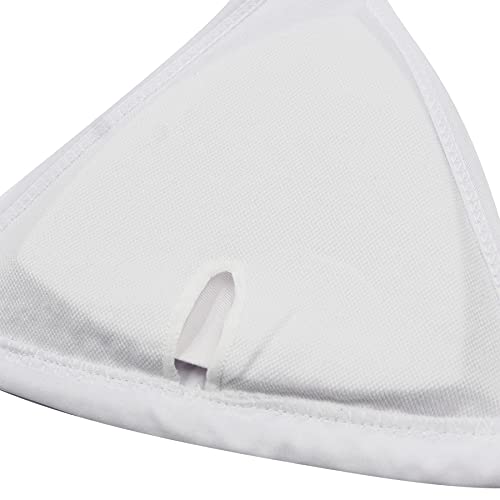 Mingseecess Women Sexy Glitter Bikini Set Sexy Bra Swimsuit Rhinestone Tankini Thong Swimwear Triangle Bathing Suit White #TOP5