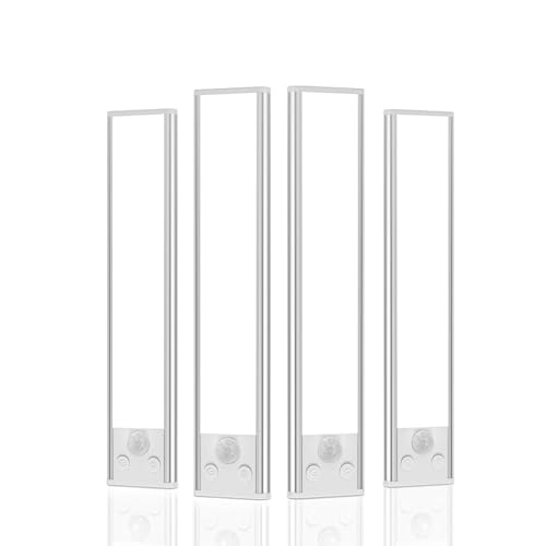 Image of Under Cabinet Lighting, LED Magnetic Motion Activated Under Cabinet Lights, Rechargeable Closet Lights 1800mAh Battery Operated, Wireless Dimmable Under Counter Lights for Kitchen,Hallway 4 Pack