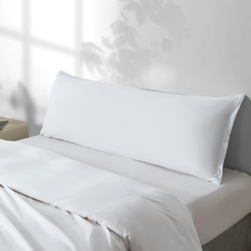 Image of Body Pillow Pillowcase with Zipper 1 piece,White,20 inchx54 inch