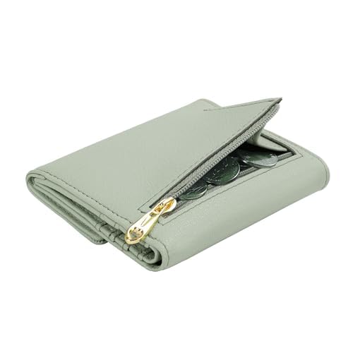 RFID Blocking Small Mini Compact Wallet Coin Pouch Holder Trifold Credit Card Holder Pocket Purse for Women