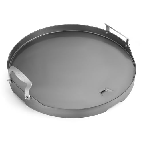 Onlyfire Plancha Grillplatte mit Abnehmbarer Griff, BBQ Grillplatten für Large Big Green Egg, Kamado Joe Classic und Andere ähnliche Keramikgrill, Ø 47cm Grill Plancha