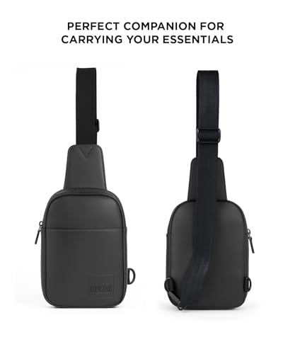 Image of COUNSELOR Sling Bag for Men, Vegan Leather Crossbody Chest Bag, One Shoulder Side Bag, Adjustable Strap, Zipper Closure, Multiple Compartment, Lightweight Stylish Bag for Daily Commute, KIRO