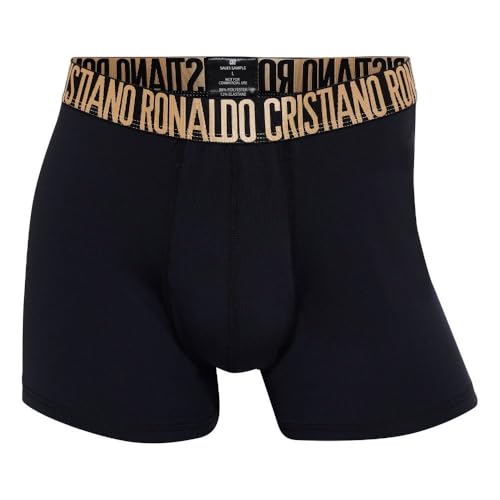 CR7 Underwear Pack 5 Bóxers de Algodón y Microfibra Negros y Oro con Bolsa de Viaje 6