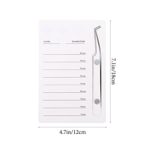 Beaupretty Magnetic Tray Grafted Eyelash Magnetic Suction Acrylic Lash Tile Hand Plate Lash Pallet Beauty Eyelash Magnetic Eyelash Plate (White) False Eyelashes Magnetic - Image 3