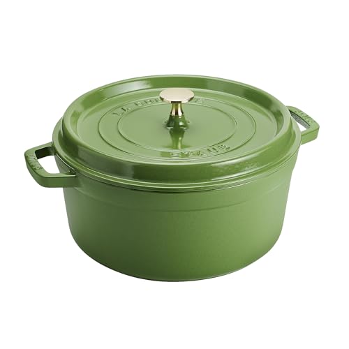 Image of STAUB Cast Iron 5.5-qt Round Cocotte - Pistachio