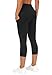 THE GYM PEOPLE Thick High Waist Capris Yoga Pants with Pockets, Tummy Control Workout Running Yoga Leggings for Women Black
