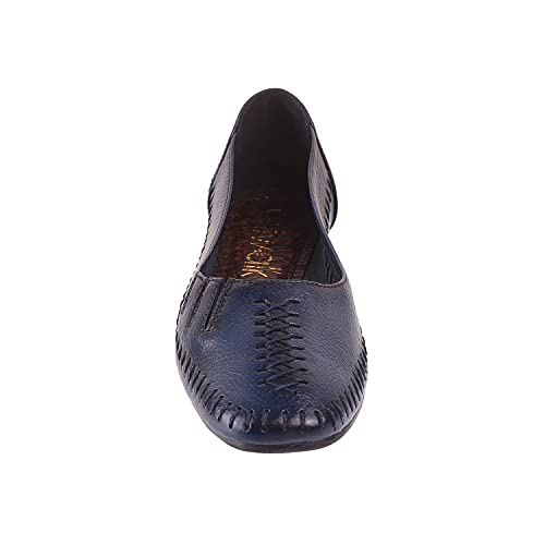 Image of Catwalk Womens Leather Laser Cut Bellies Ballet Flat