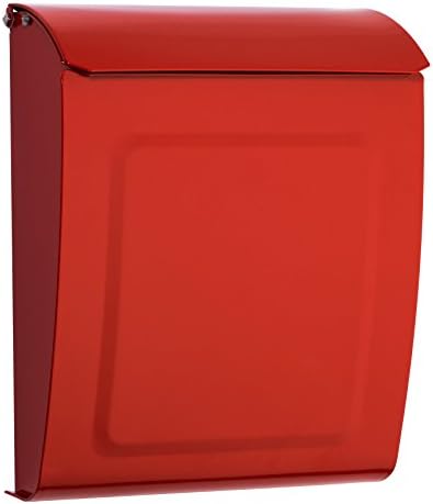 Architectural Mailboxes 2594R Red Aspen Locking Wall Mount Mailbox, Small