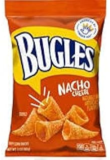 Nacho Cheese Crispy Corn Snacks First Cone Shaped Corn Snack Large 3.7 oz. Bags, Delicious Cheese Flavor (Pack of 3)